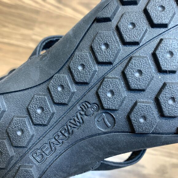 BEARPAW Women's Ronda Size 7 Cage Black II Sandals Synthetic Zip - Picture 9 of 9